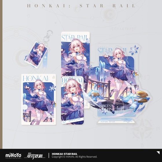 miHoYo Honkai Star Rail March 7th Nascent Spring Series Badge Standing Ticket Card Pendant Delicate Accessories